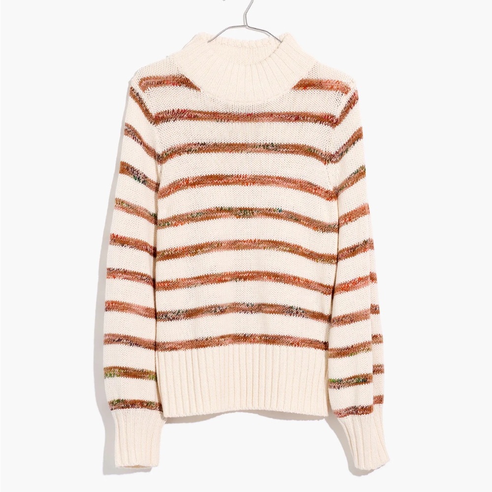 Madewell Striped Metcalf Mockneck Sweater